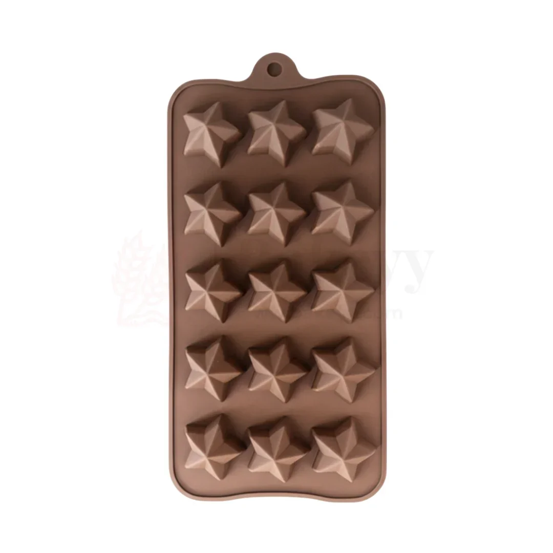 15-Cavity | Star Shaped Silicone Chocolate Mould | Non-Stick Baking & Candy Making Tray | 1 Piece - Image 4