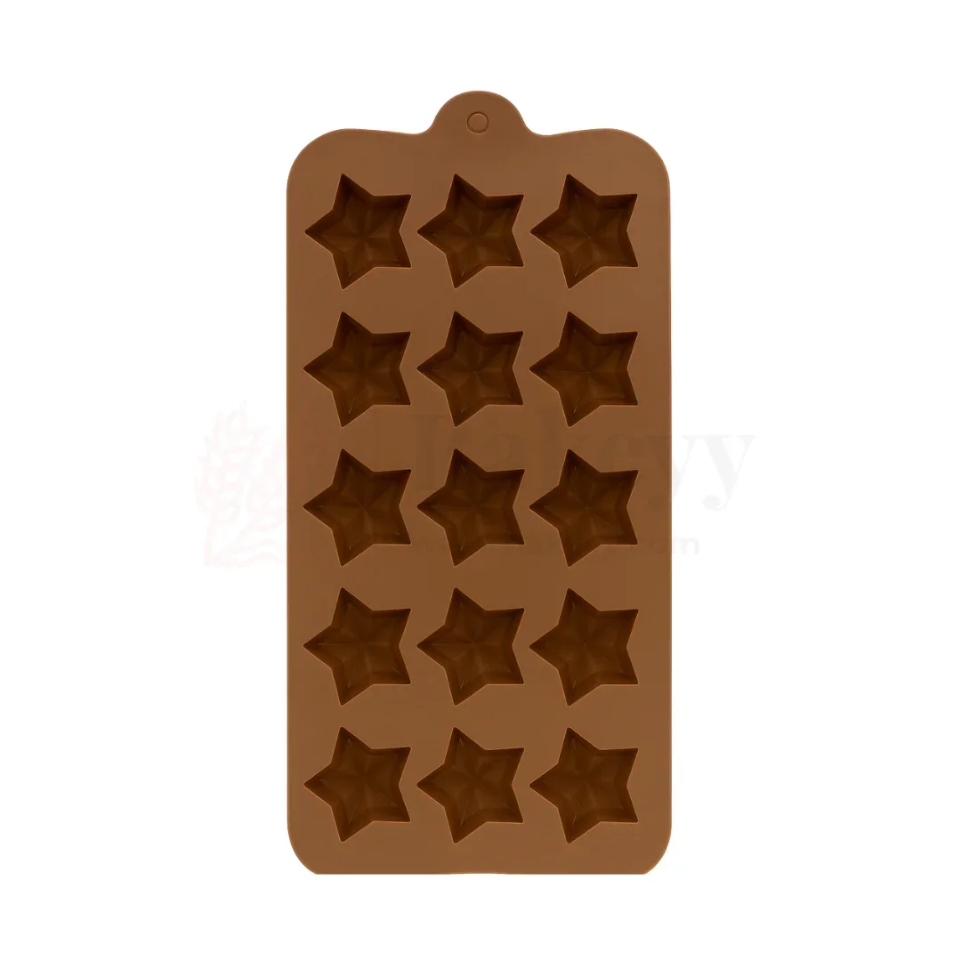 15-Cavity | Star Shaped Silicone Chocolate Mould | Non-Stick Baking & Candy Making Tray | 1 Piece - Image 5