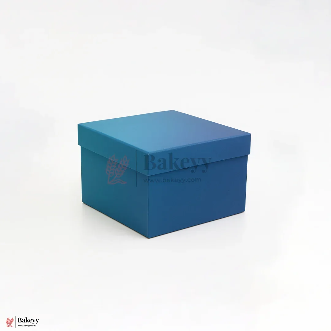 Premium Dual Shade Royal Blue Glitter Finish Rigid Hamper Box | Pack Of 1 - Image 3