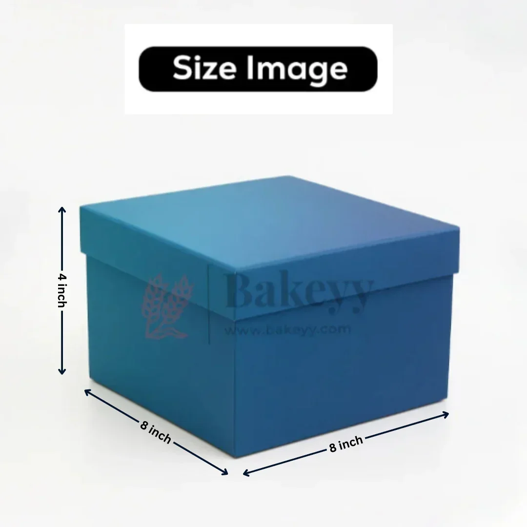 Premium Dual Shade Royal Blue Glitter Finish Rigid Hamper Box | Pack Of 1 - Image 8