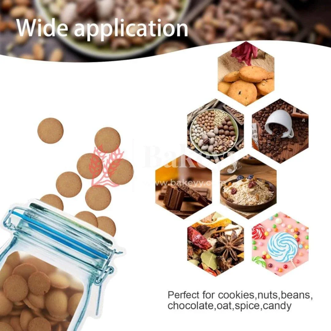 16x24cm | Blue Jar Zip Lock Pouch | Pack of 50 - Image 4