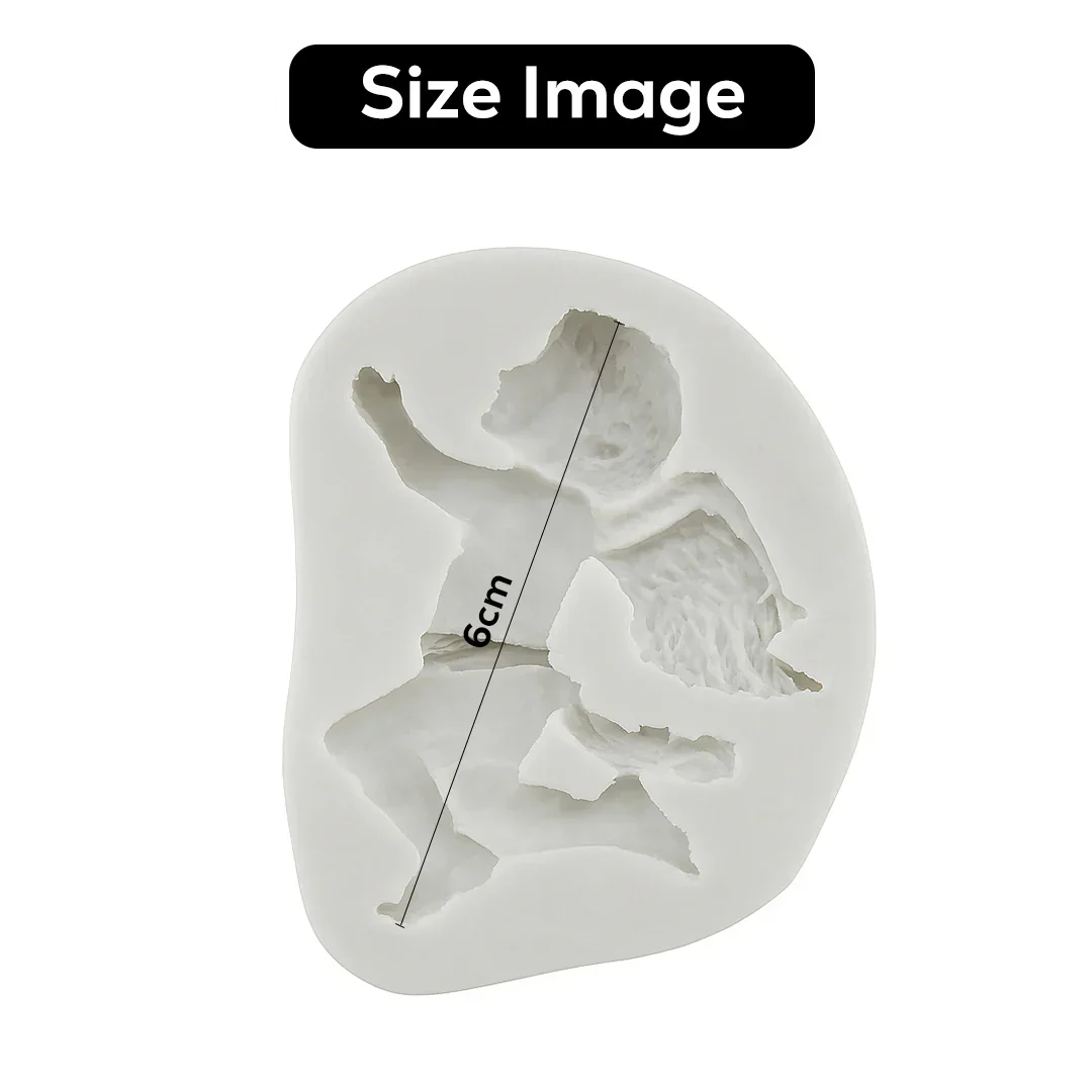 1795 - Angel Boy Shape Silicone Fondant Mould - 1 Piece - Image 2