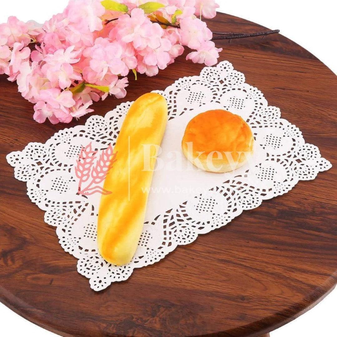 Paper Doilies | Rectangle Decorative Paper Doilies | Cake Liner Table Mats | 100 Pieces - Image 3