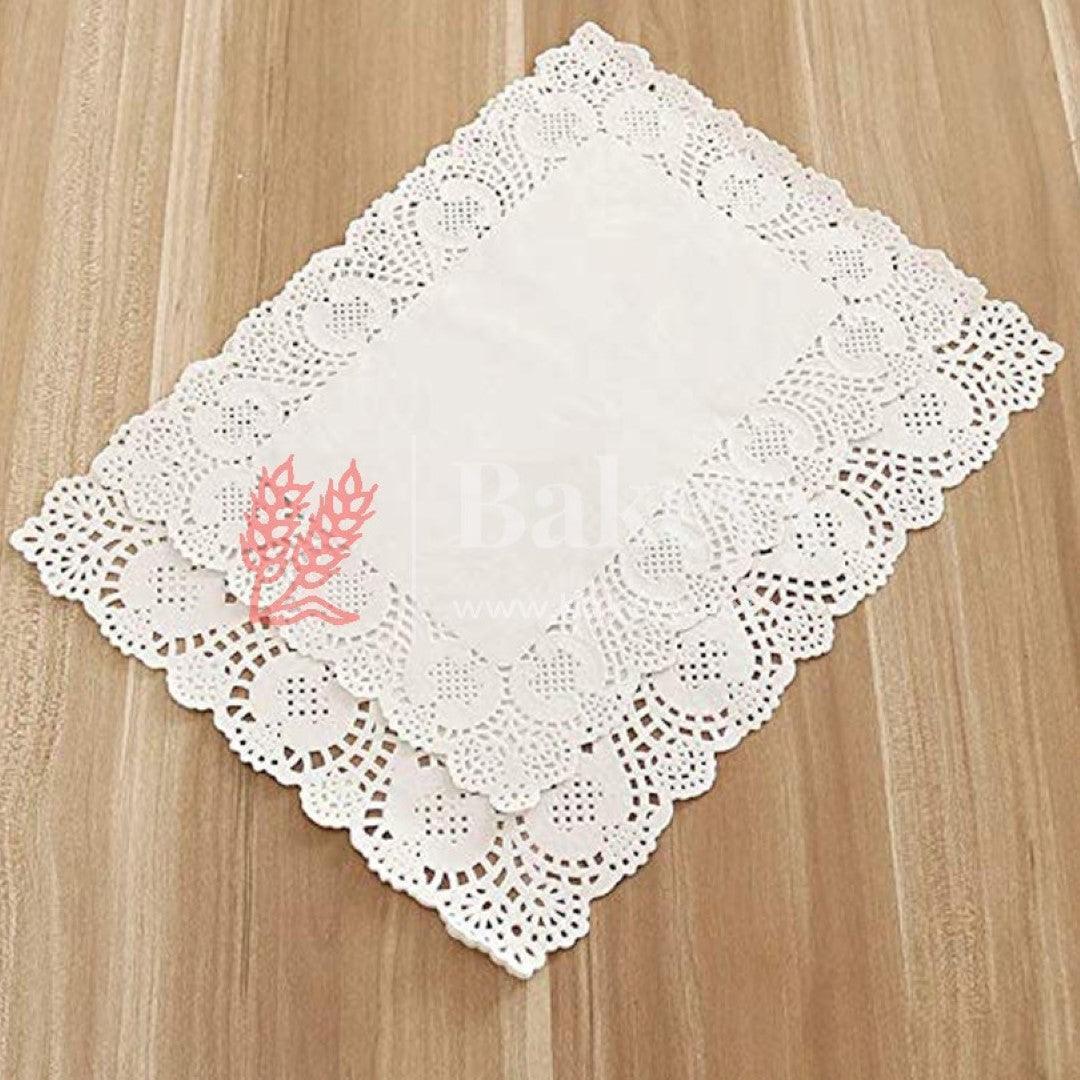 Paper Doilies | Rectangle Decorative Paper Doilies | Cake Liner Table Mats | 100 Pieces - Image 4
