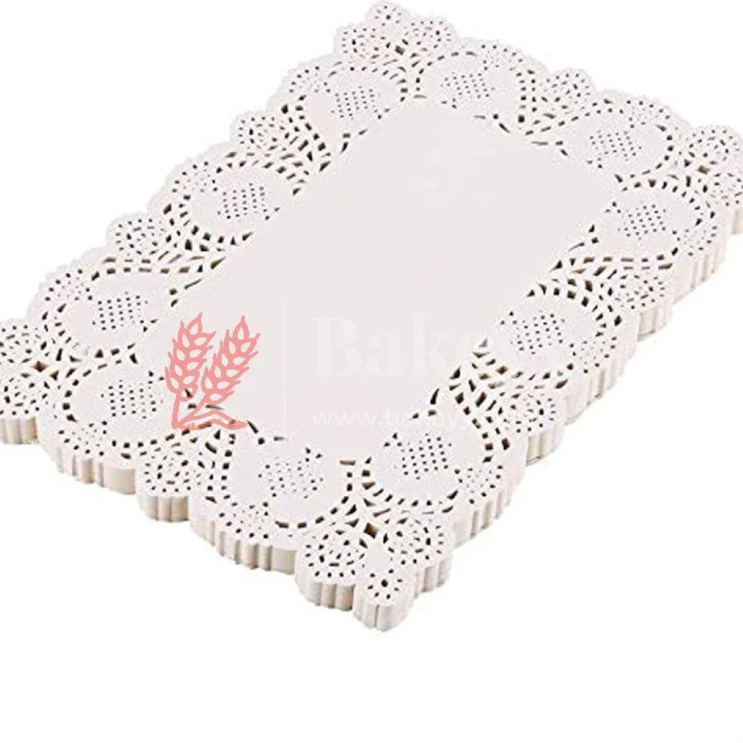 Paper Doilies | Rectangle Decorative Paper Doilies | Cake Liner Table Mats | 100 Pieces - Image 7
