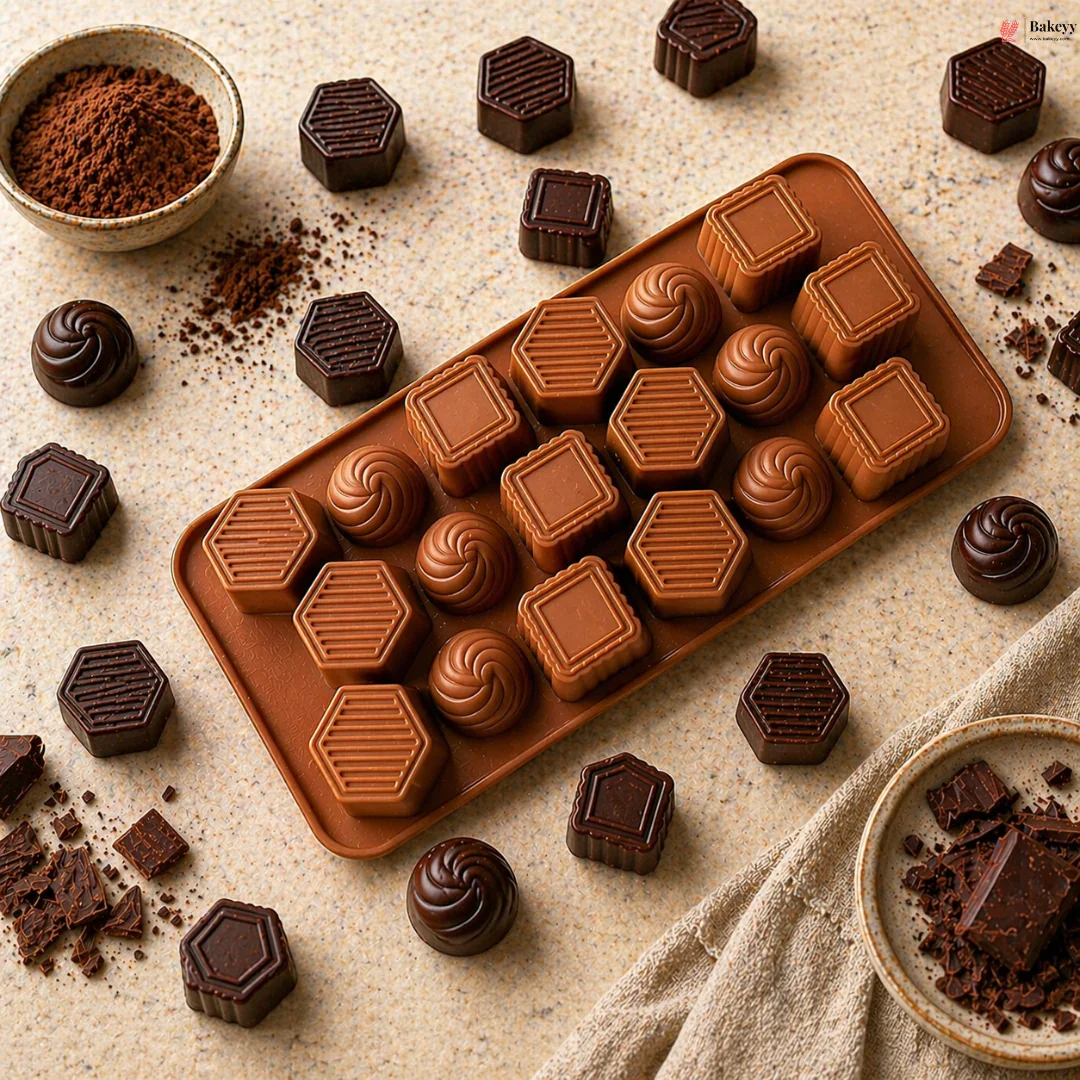 18 Cavity | Assorted Shapes Silicon Chocolate Mould | Pack of 1 - Image 3