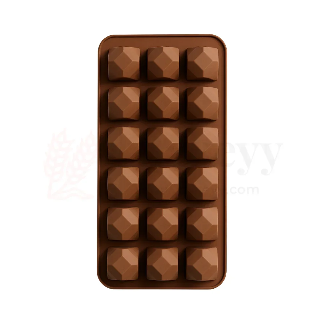 18-Cavity | Gemstone Silicone Chocolate Mould | Non-Stick Jewel Shape for Chocolates, Candies & Crafts | 1 Piece - Image 3