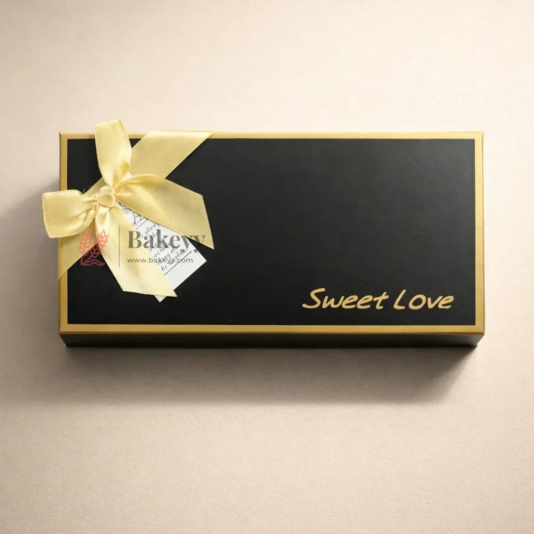 18 Cavity Hard Chocolate Box | Sweet Love Rigid Chocolate Gift Box with Ribbon | Premium Mithai & Chocolate Packing Box | Pack of 1 - Image 4