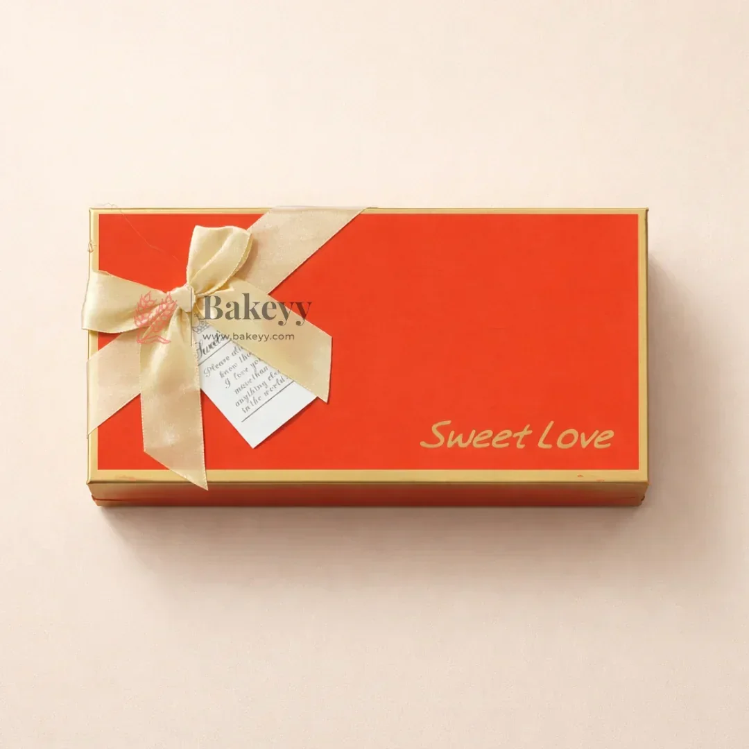 18 Cavity Hard Chocolate Box | Sweet Love Rigid Chocolate Gift Box with Ribbon | Premium Mithai & Chocolate Packing Box | Pack of 1 - Image 5