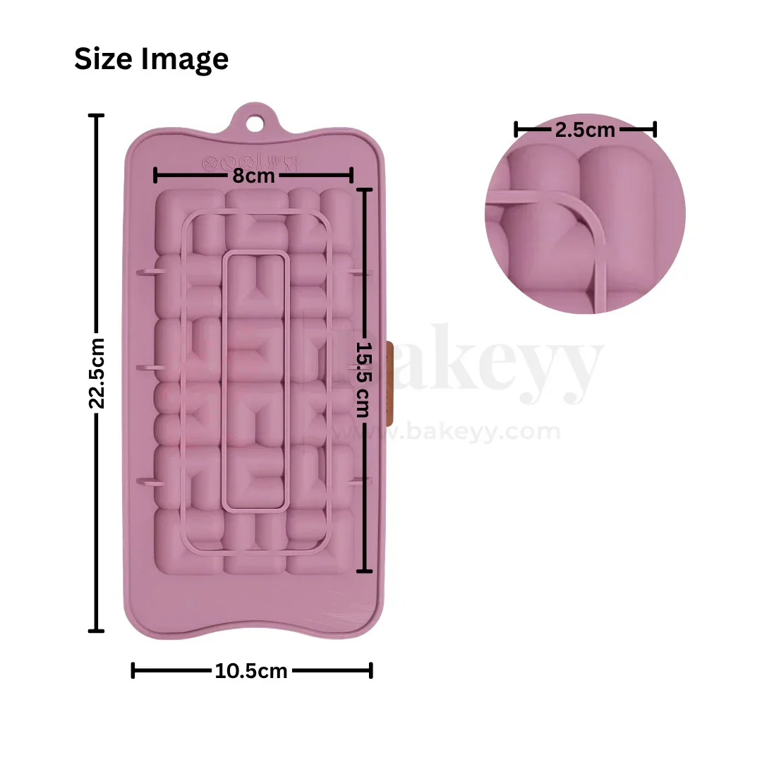 18-Cavity | U-shaped Silicone Chocolate Mould | Non-Stick Baking & Candy Making Tray | 1 Piece - Image 2