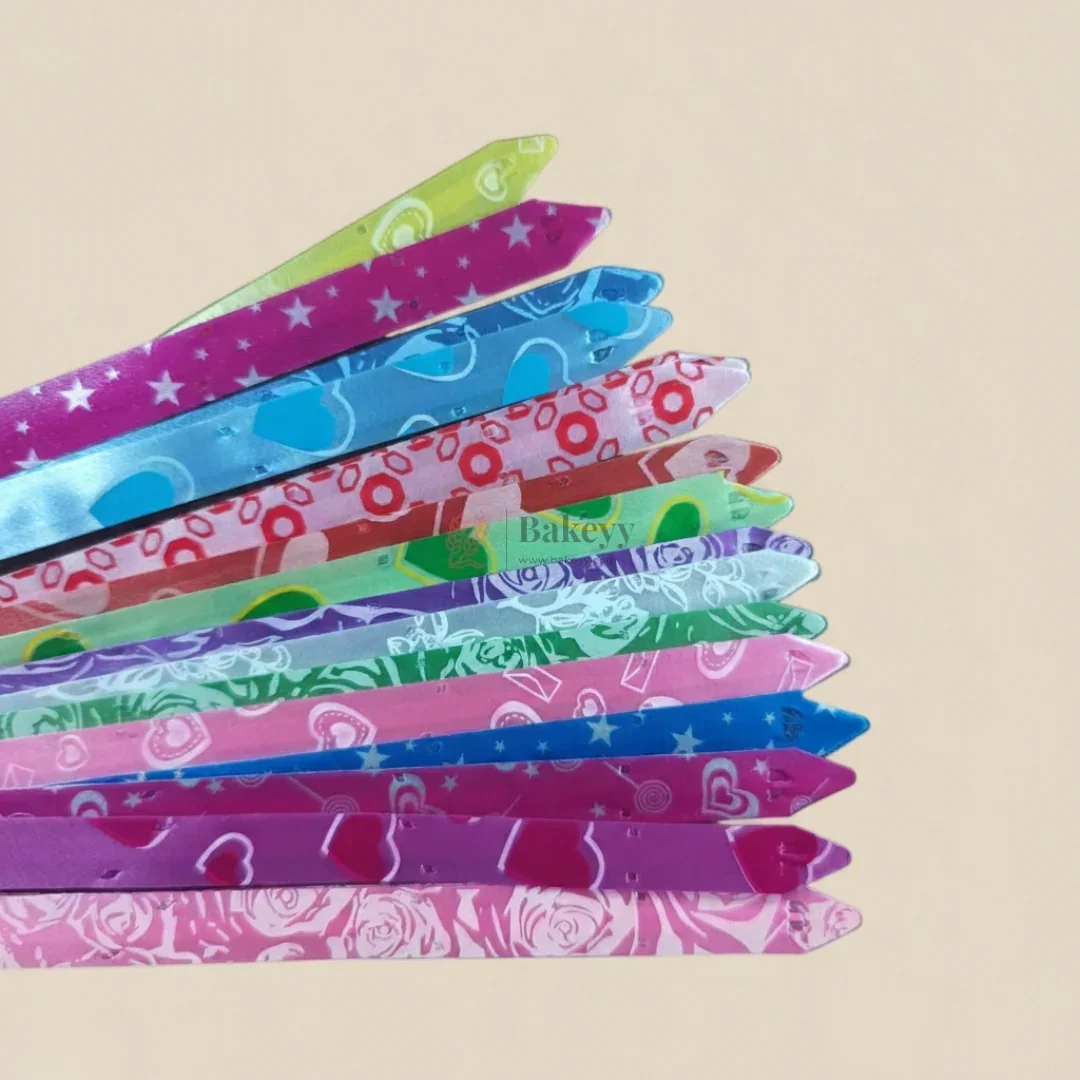 18 cm Printed Pattern Pull Up Gift Ribbon Bow | Easy Self-Tie Decorative Ribbon for Gift Wrapping & Hampers | Multiple Designs Available | Pack of 10