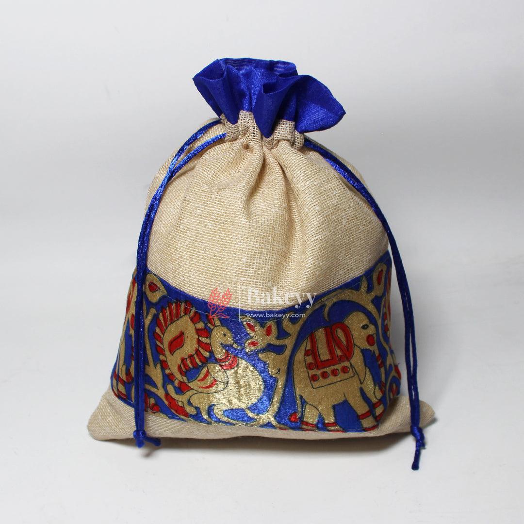 20x27CM \ 8x10 inch| Elegant Jute Cream Drawstring Gift Bag | Drawstring Bags | Pack of 10 - Image 5