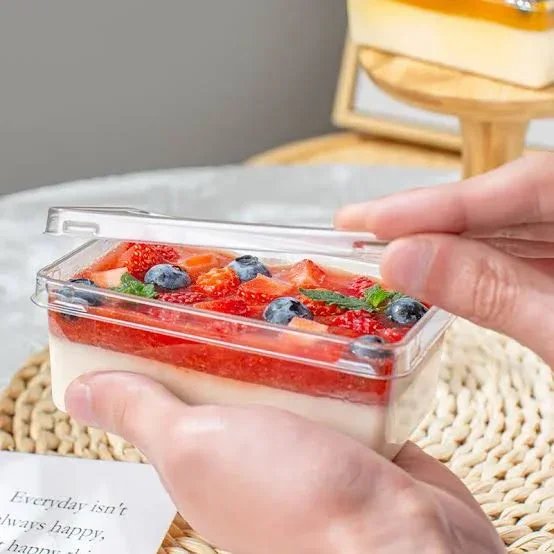 250 ml | Rectangle PET Plastic Dessert Container | Tiramisu Box | Pack of 50 - Image 6