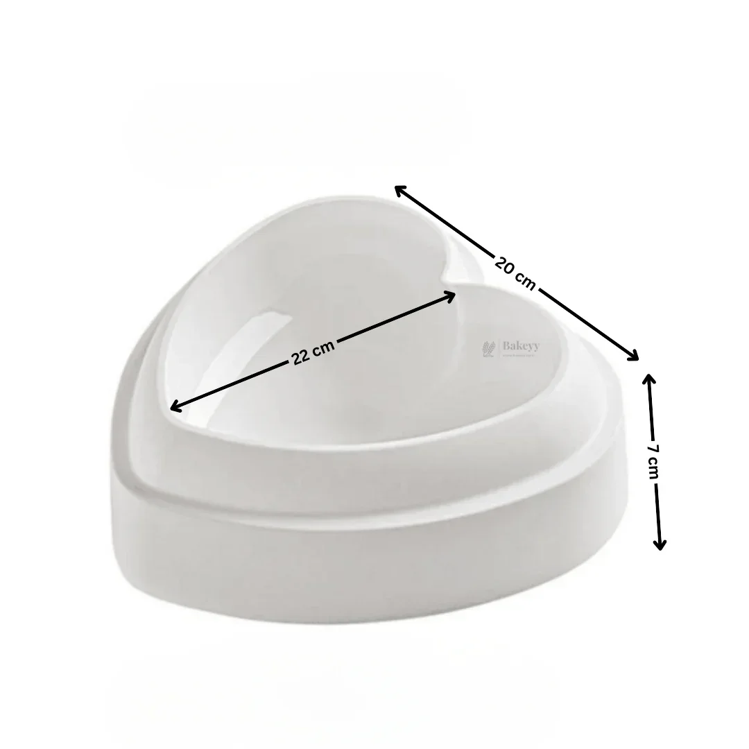 25x25cm| Heart Shaped Silicone Mould | Large Size | Cake Mould Fondant Decorating Cake - Image 3