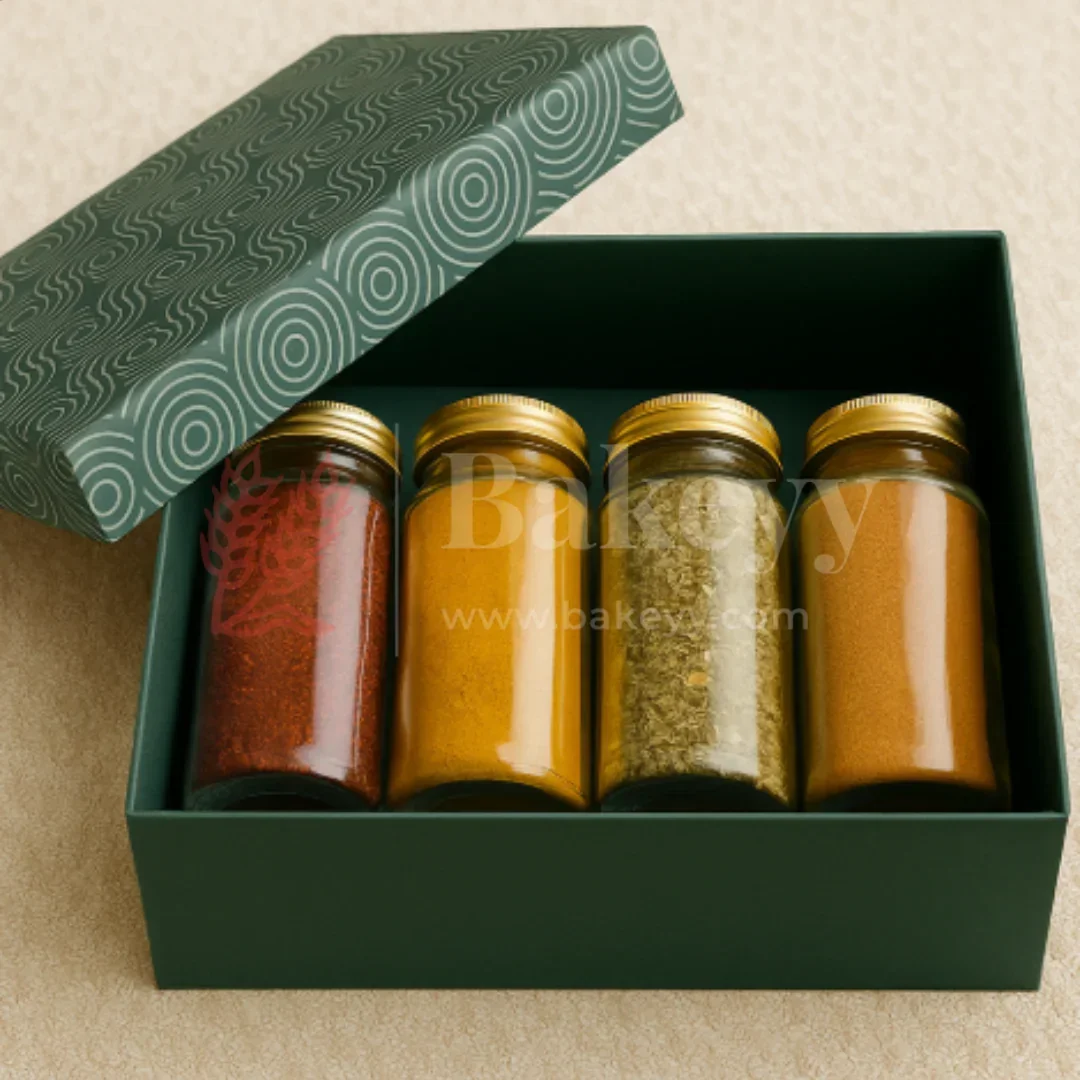 10x10x4 Inch | Rigid Square Shaped Gift Box | Hamper Box | Dark Green | 1 Piece - Image 5