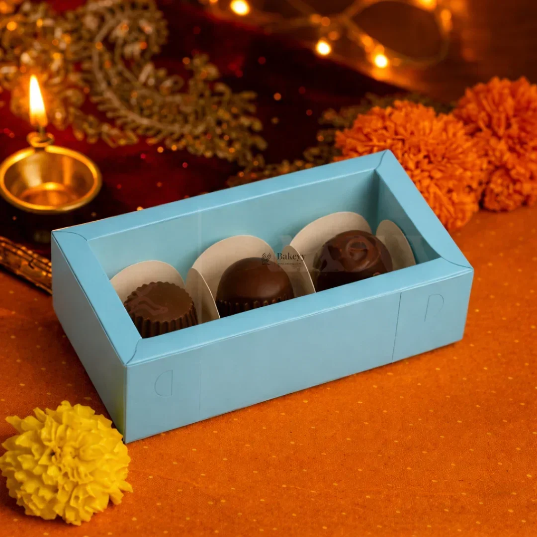 3 Cavity Chocolate Box | Multiple Colours Available | Cavity Box | Pack of 100 - Image 6