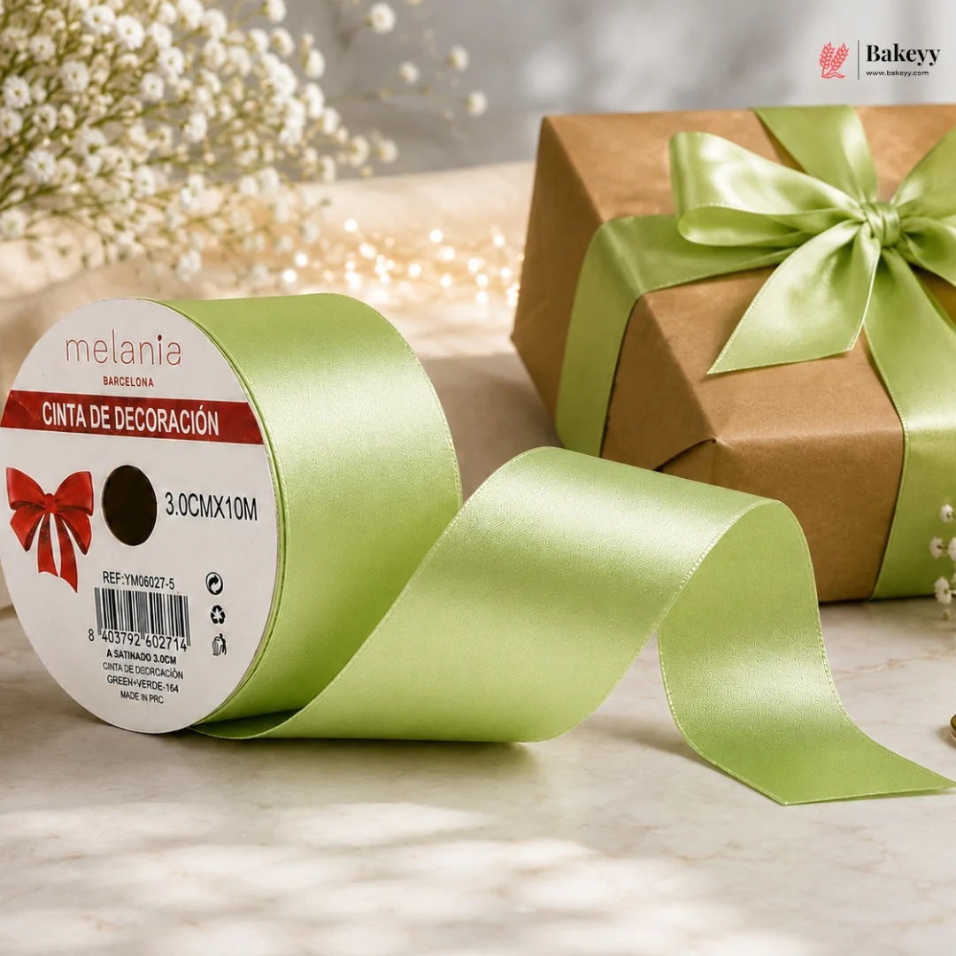 3 cm x 10 M Satin Finish Curling Ribbon Roll | Decoration Ribbon Roll | Pack of 12 - Image 14