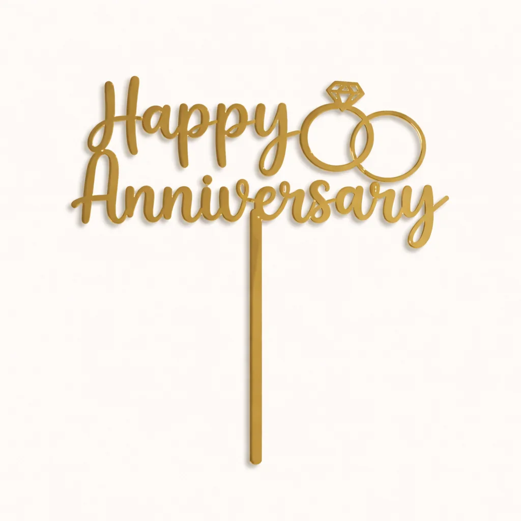 6 Inch | Happy Anniversary Cake Topper | Pack of 5 - Image 11