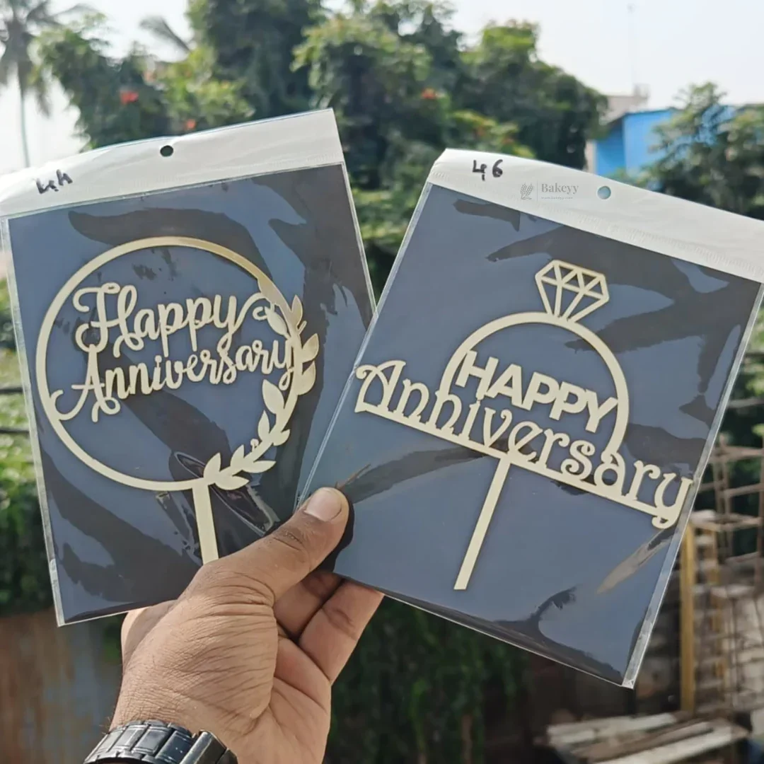 6 Inch | Happy Anniversary Cake Topper | Pack of 5 - Image 3