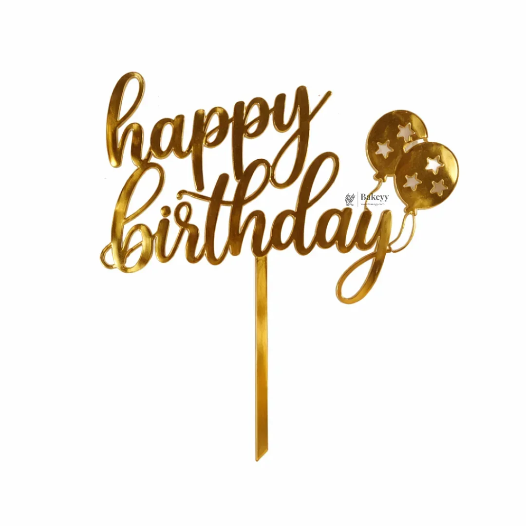 5 Inch Acrylic Cake Topper | Decorative Cake Topper for Celebrations | Assorted designs | Set 2 | Pack of 5 - Image 5
