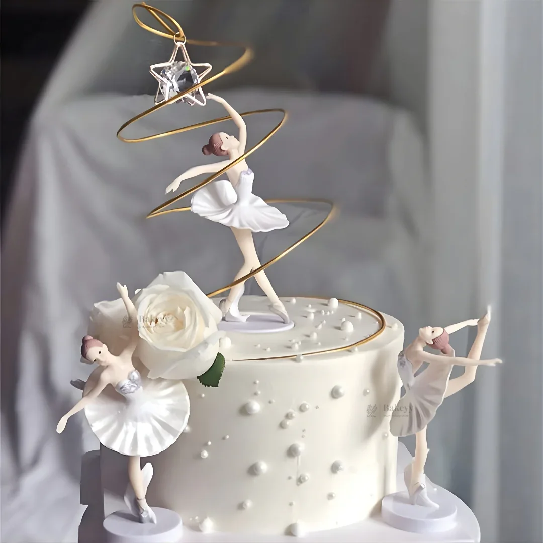 3 Pc | Ballerina Girl Cake Topper Set | Pack of 1 - Image 5