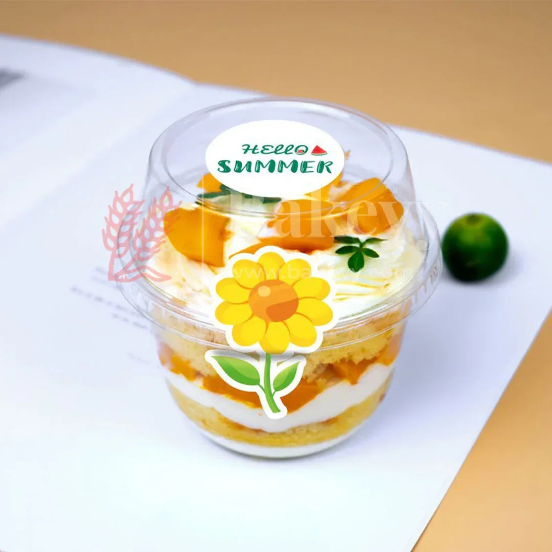 350 ML | Round Transparent Cup with Dome Lid | Dessert Containers | Pack of 50 - Image 3