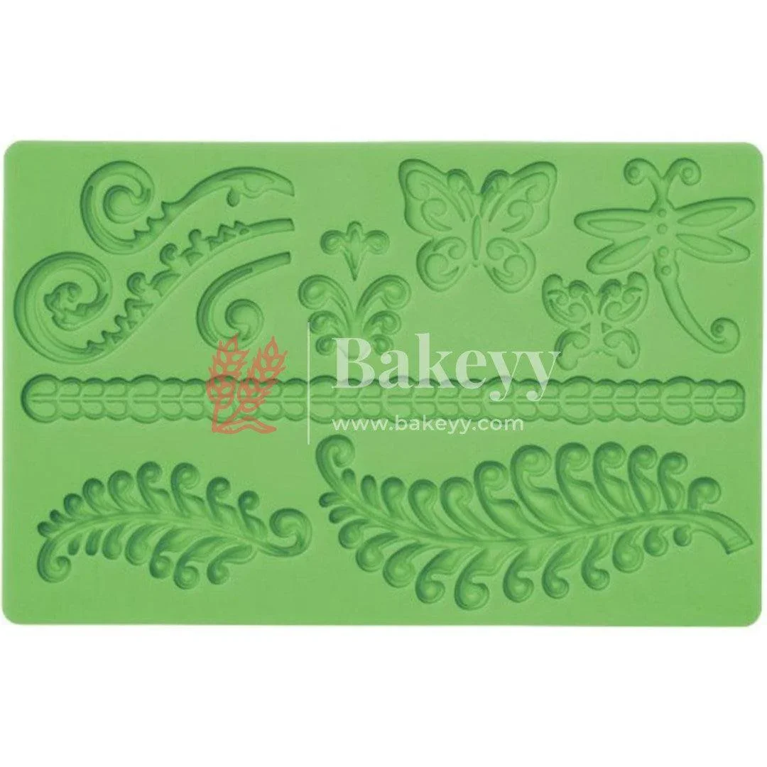 3D Silicone Butterfly and plant Shaped Baking Mould Fondant Cake Tool Chocolate Candy Cookies Pastry Soap Moulds - Image 2