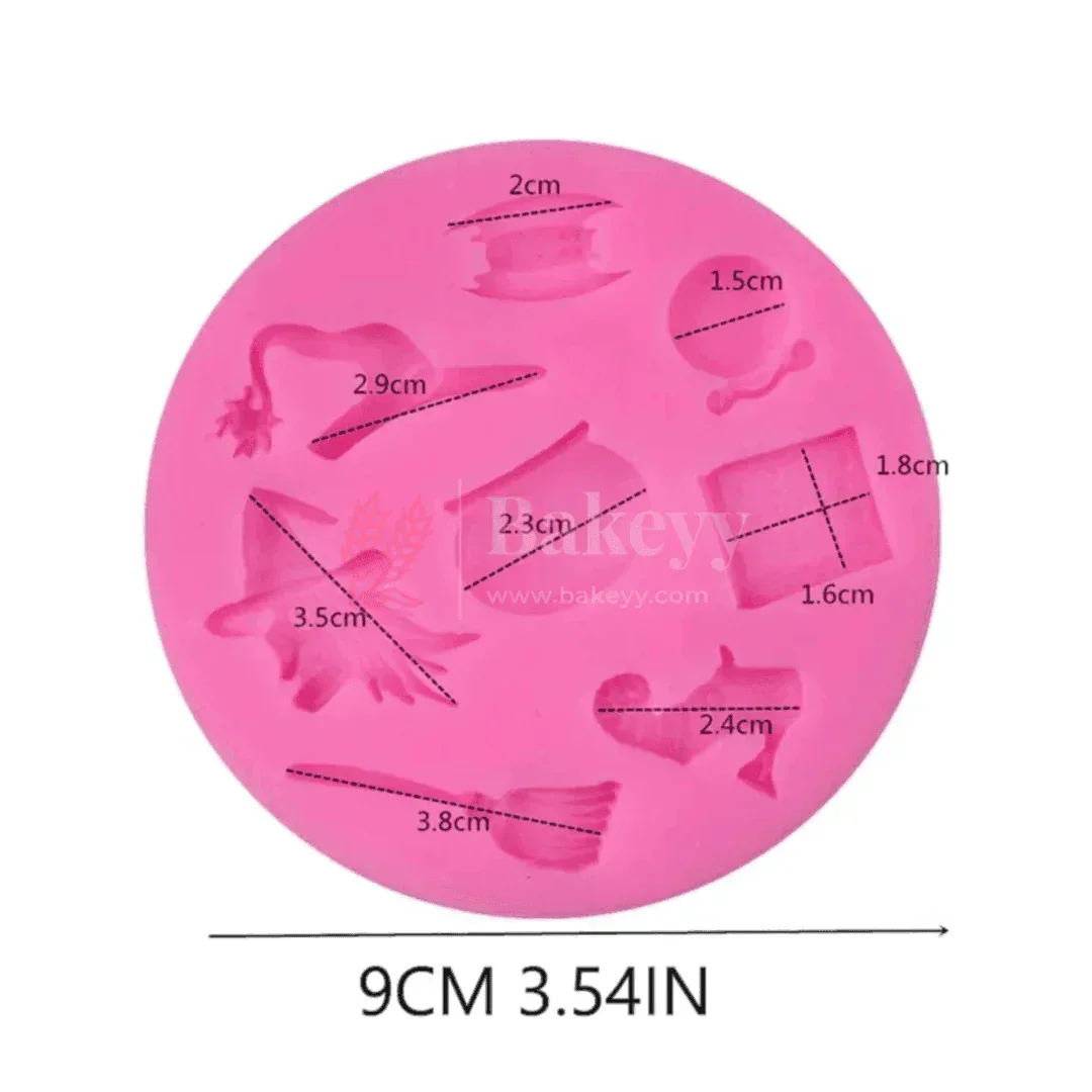 3D Halloween Silicone Fondant Mould – Witch & Magic-Themed Baking Mold - Image 2