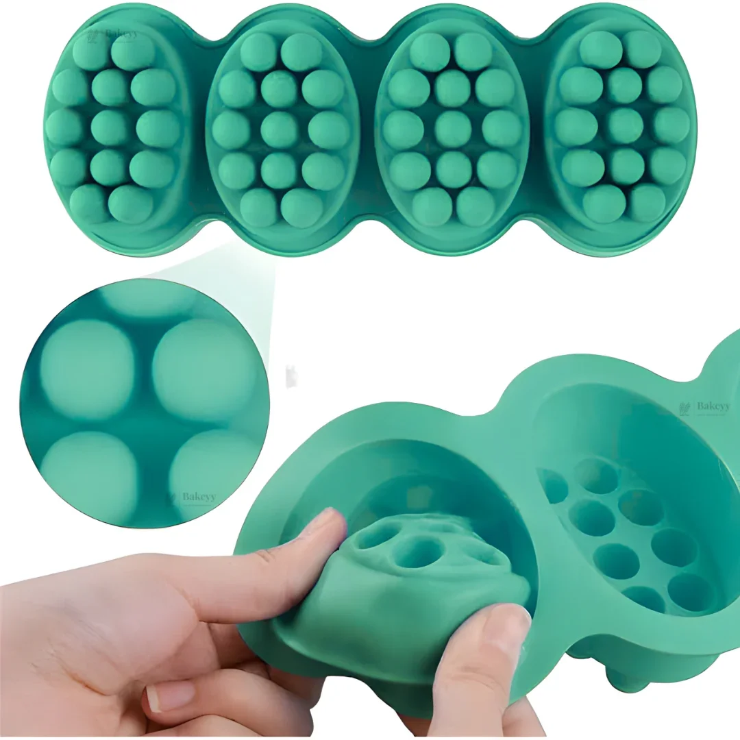 4 Cavity Bubble Dome Silicone Mould | Round Pop Design | Pack of 1 - Image 5