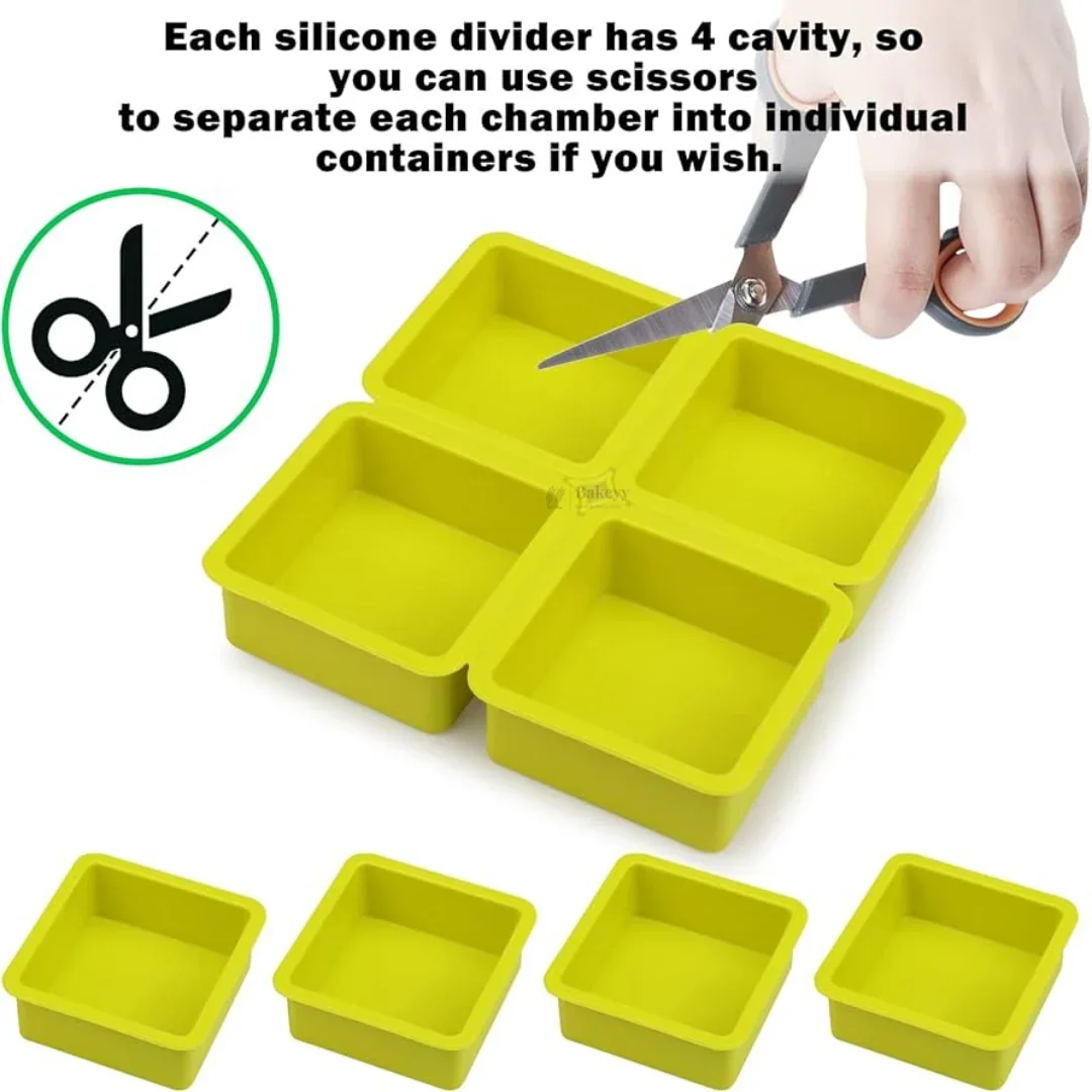 4 Cavity Mini Silicone Mould | 3 Shapes Available | Heat Resistant | Non-Stick | Pack of 1 - Image 2