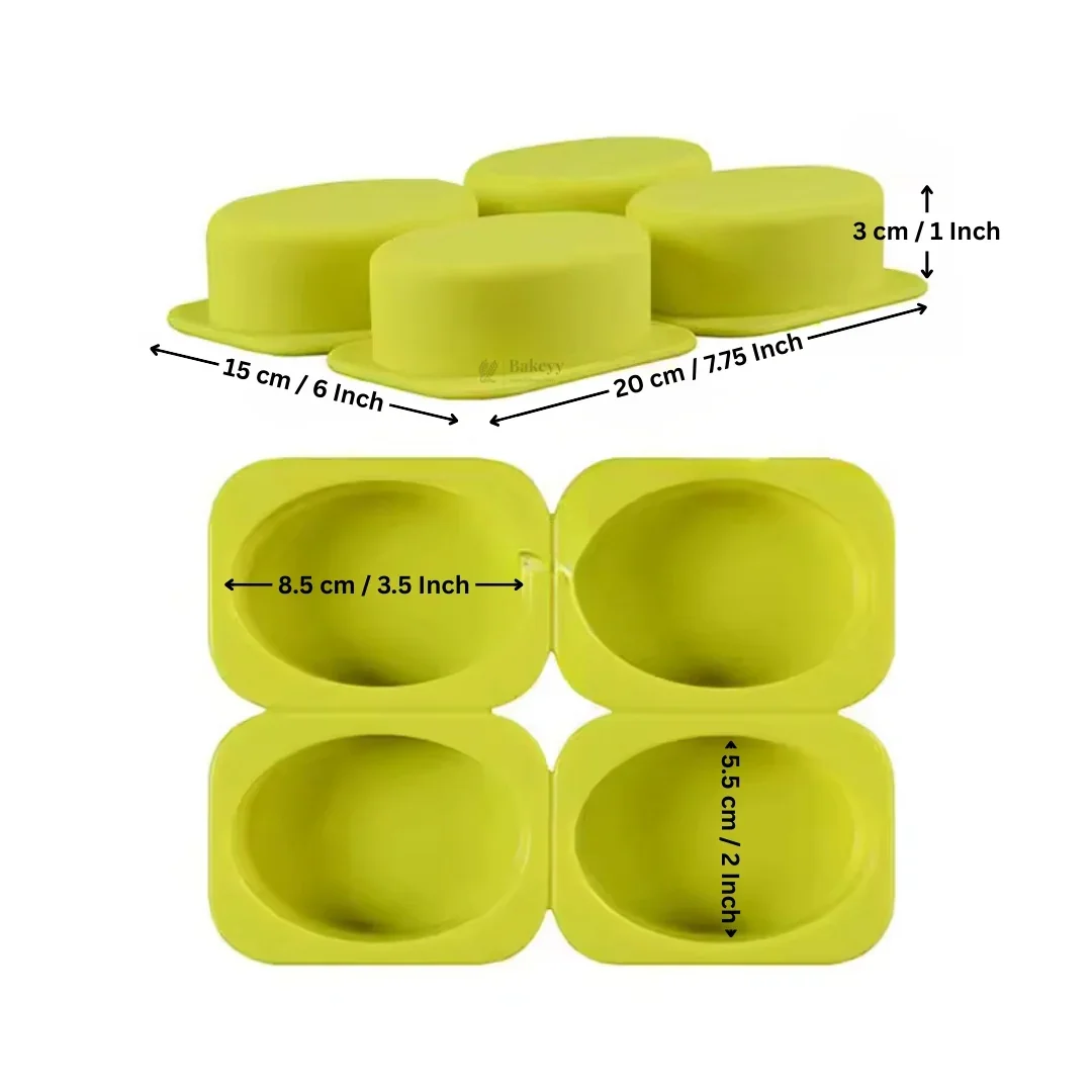 4 Cavity Mini Silicone Mould | 3 Shapes Available | Heat Resistant | Non-Stick | Pack of 1 - Image 3