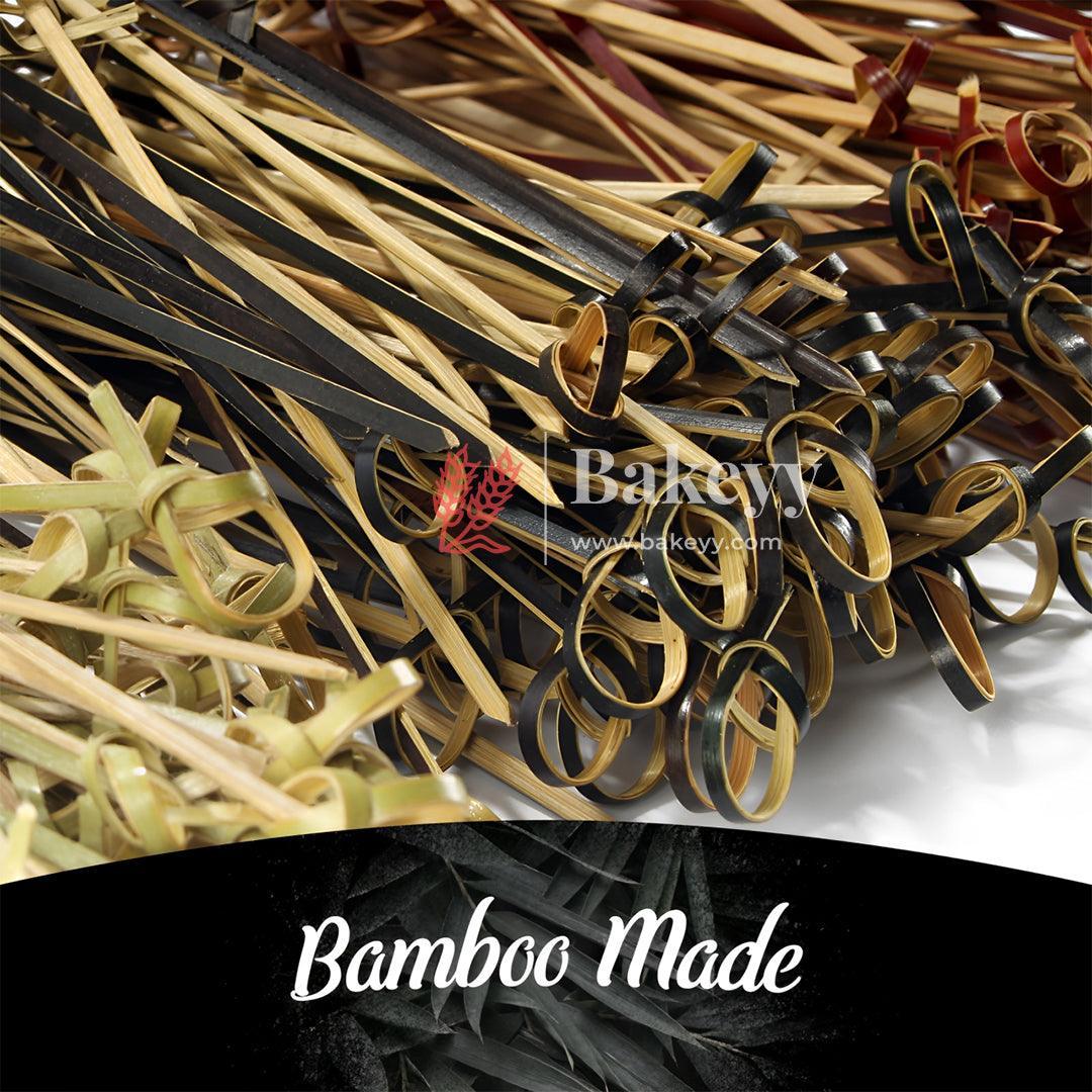 4 Inch/10cm Bamboo Knot Picks |Black Colour | Cocktail Skewers Eco Friendly Completely Biodegradable | Adding Cocktail | Pack Of 80 - Image 6