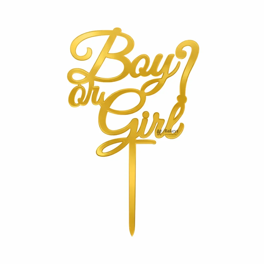 4 Inch Gold Acrylic Baby Shower Cake Topper | Oh Baby, Mom To Be & Baby Shower Designs | Pack of 5 - Image 9