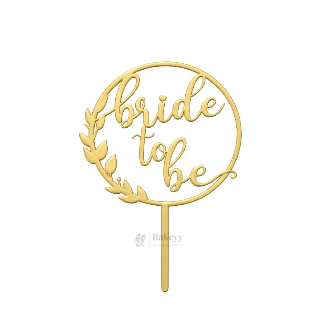 4 inch Gold Bride To Be & Groom To Be Cake Topper Set | Wedding & Pre-Wedding Cake Decoration | pack of 5 - Image 14