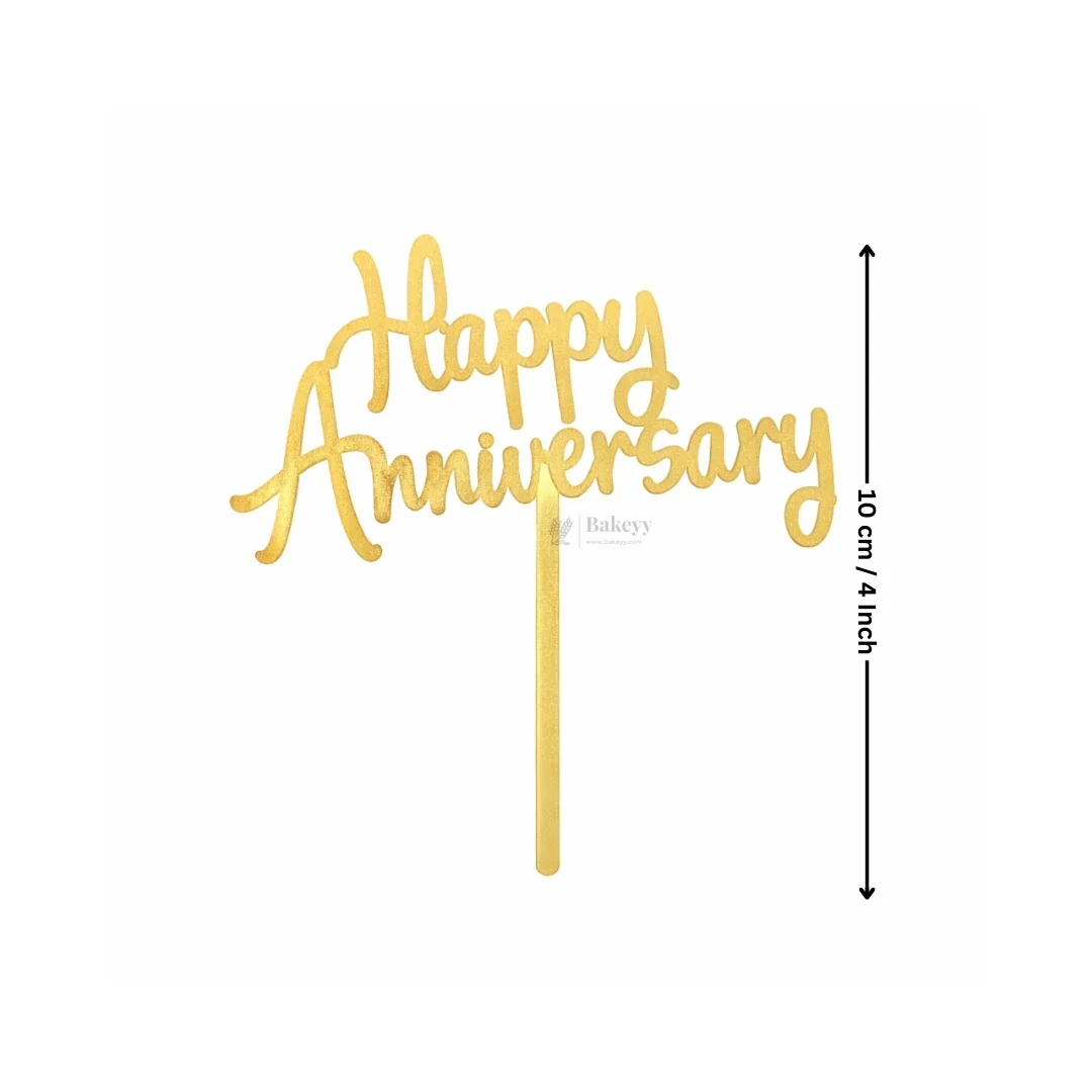 4 Inch | Happy Anniversary Cake Topper | 2 Designs Available | Pack of 5 - Image 3