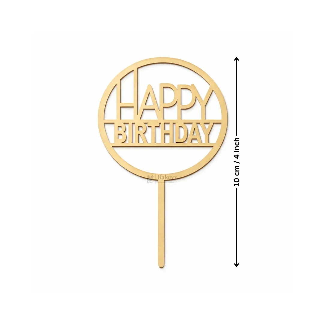 4 Inch | Happy Birthday Cake Topper | Multiple Designs Available | Pack of 5 - Image 2