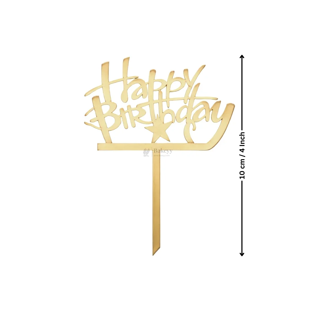4 Inch | Happy Birthday Cake Topper | Multiple Designs Available | Pack of 5 - Image 3