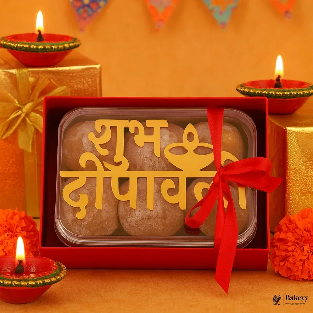 4 Inch| Happy Diwali Topper D3- Self Adhesive| 1 Piece - Image 4