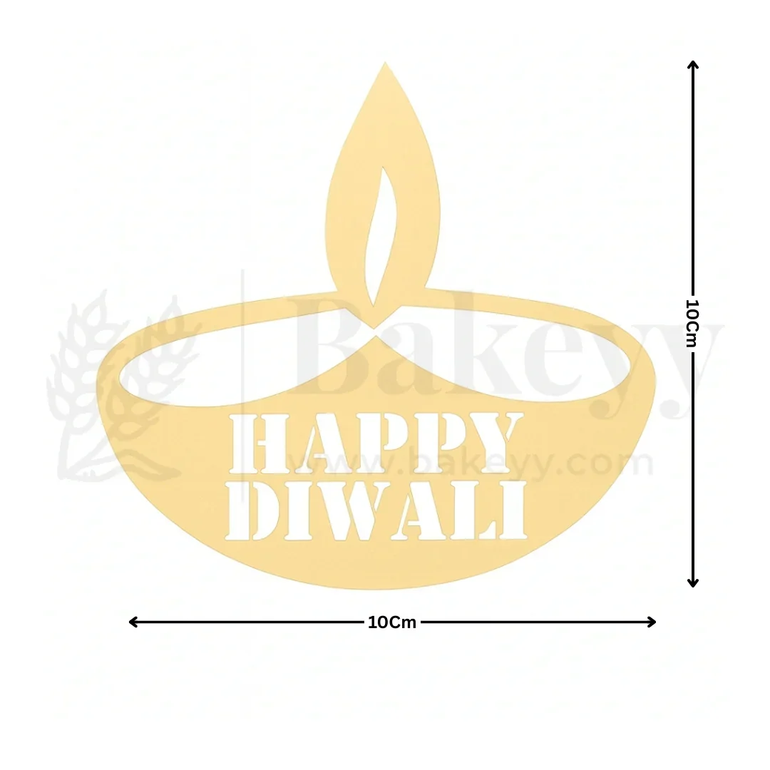 4 Inch| Happy Diwali Topper D6- Self Adhesive| 1 Piece - Image 2