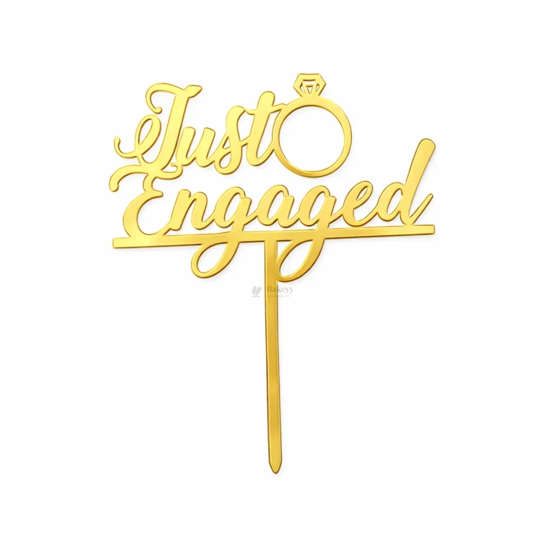 4 Inch Engagement Theme Acrylic Cake Topper | Elegant Celebration Cake Décor | 2 Designs Options | Pack of 5 - Image 3
