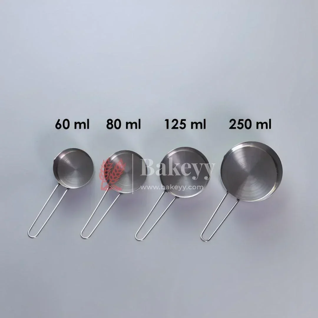 4 Piece Liquid Measuring Cup Set | Stainless Steel - Image 3