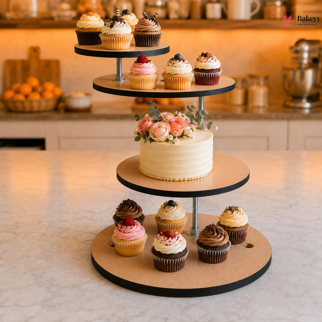 4 Tier Anti-Gravity Cake Stand | Cakes & Cupcakes | Pack of 1 - Image 7