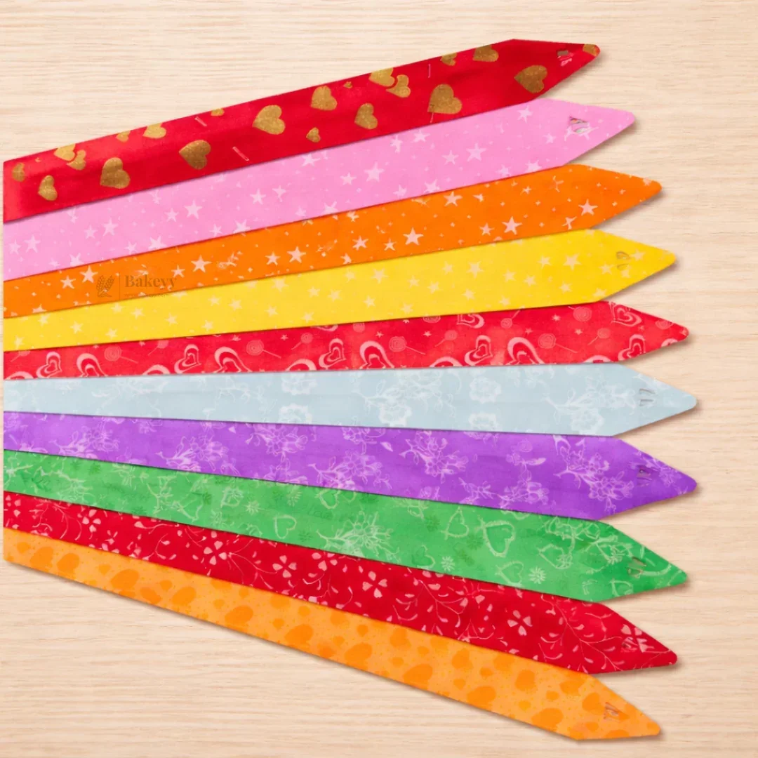 40 cm Pull Up Gift Ribbon Bow | Decorative Pre-Cut Ribbon Strips | Easy Self-Tie Decorative Ribbon for Gift Wrapping & Hampers | Multiple Colours Available | Pack of 10