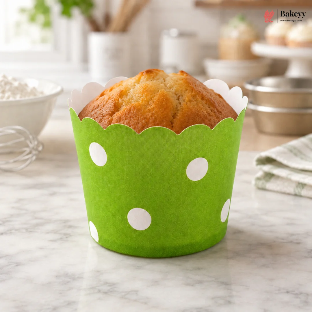 5 Cm | Big Polka Dot Muffin Cups | Scalloped Paper Cupcake Liners | Pack of 50 - Image 11