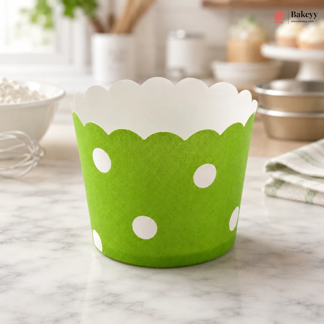 5 Cm | Big Polka Dot Muffin Cups | Scalloped Paper Cupcake Liners | Pack of 50 - Image 12