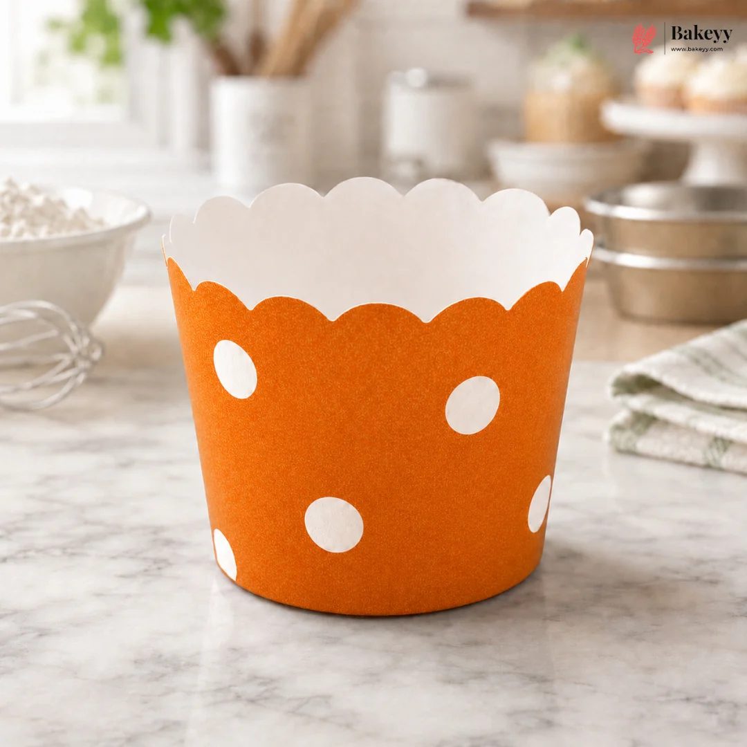 5 Cm | Big Polka Dot Muffin Cups | Scalloped Paper Cupcake Liners | Pack of 50 - Image 14