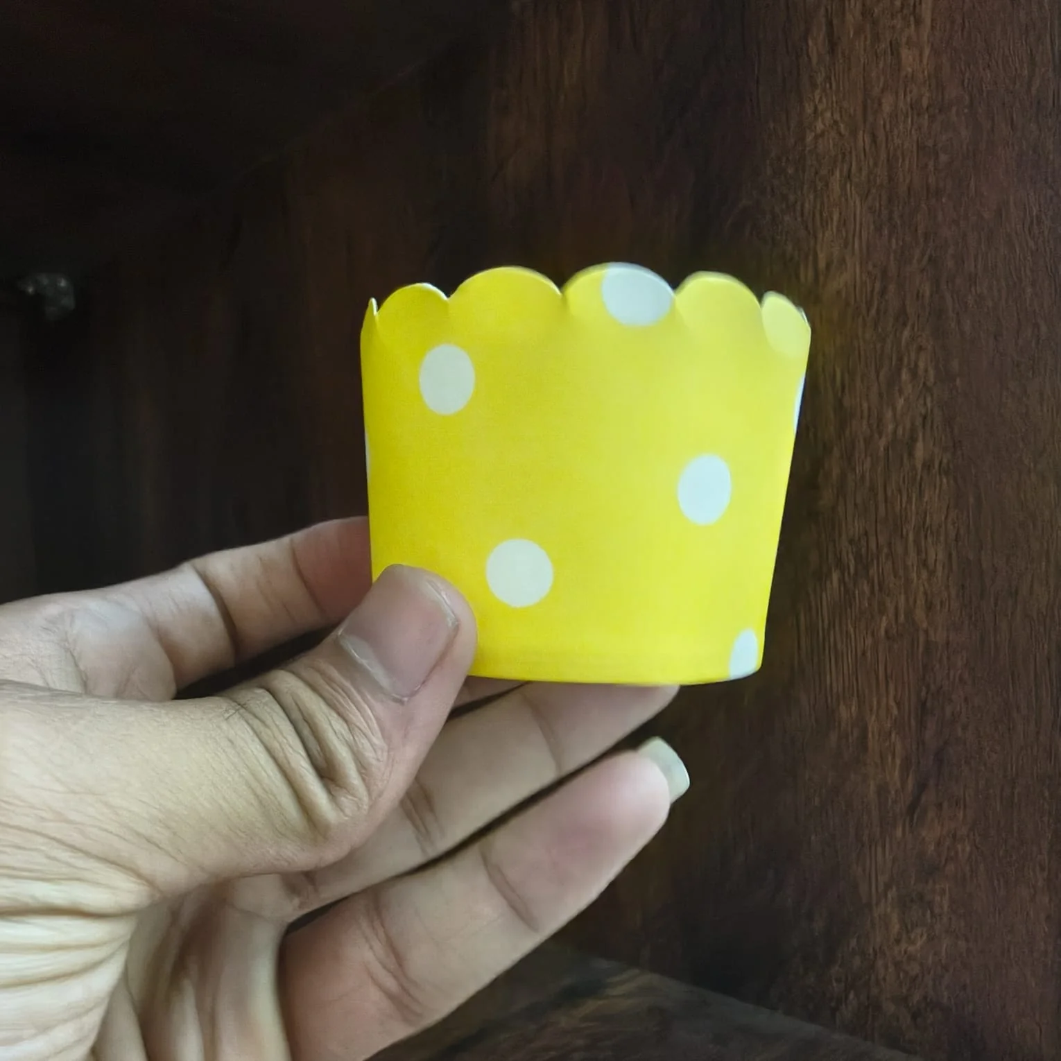 5 Cm | Big Polka Dot Muffin Cups | Scalloped Paper Cupcake Liners | Pack of 50 - Image 6