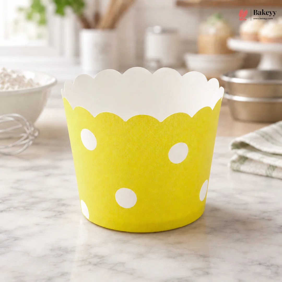 5 Cm | Big Polka Dot Muffin Cups | Scalloped Paper Cupcake Liners | Pack of 50 - Image 7