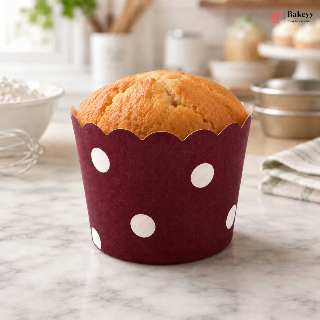 5 Cm | Big Polka Dot Muffin Cups | Scalloped Paper Cupcake Liners | Pack of 50 - Image 8