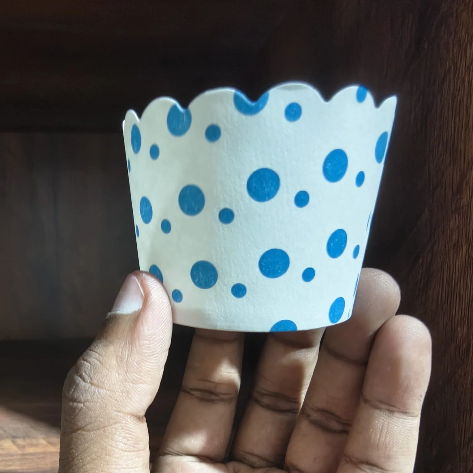 5 Cm | Dot Printed Scallop Edge Cupcake Liners | Paper Cupcake Baking Cups | Pack of 50 - Image 3